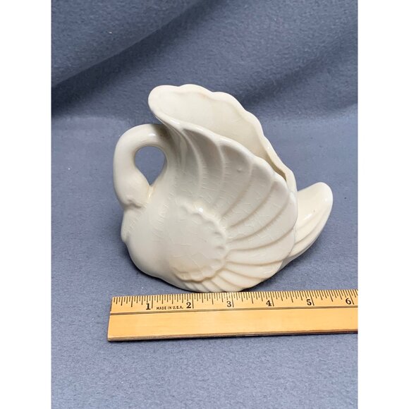 Vintage Ceramic Swan Planter By Shawnee Pottery - Picture 7 of 8